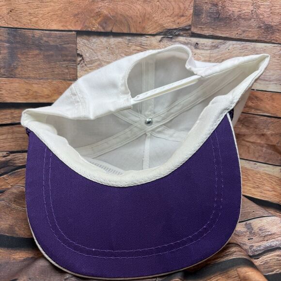 Vintage Lions Clubs International Rope Snapback Hat Cap White Purple We Serve - Picture 6 of 7